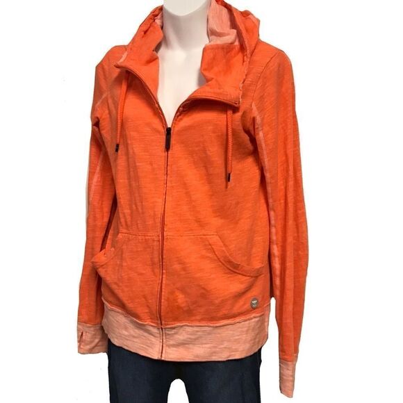 Bench Orange Full Zip Hoodie Sweatshirt Jacket Small - Picture 12 of 16